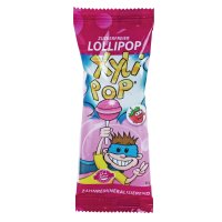 MIRADENT XyliPOP Lolli Zahnpflegelolli Erdbeere