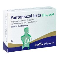 PANTOPRAZOL beta 20 mg acid magensaftres.Tabletten